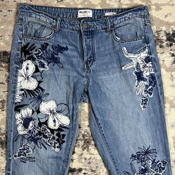 William Rast Jeans 30 Justin Timberlake Floral Embroidered All Over Patchwork - Picture 12 of 13